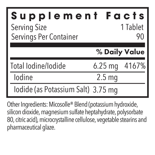 Iodoral® 6.25mg (90 scored tabs) by Allergy Research Group