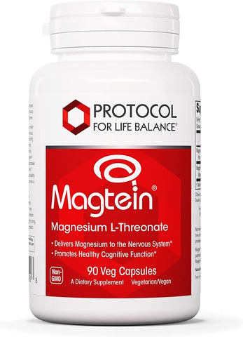 Magtein (Magnesium L-Threonate) 90 capsules by Protocol for Life Balance