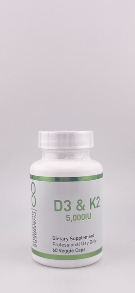 Vitamin D3 K2 10,000IU (60 caps) (Formerly Vit D 10000) by Chambers Supplements