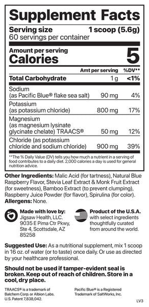 Potassium Cocktail - Blue Raspberry (60 serving Jar/11.9 oz)
