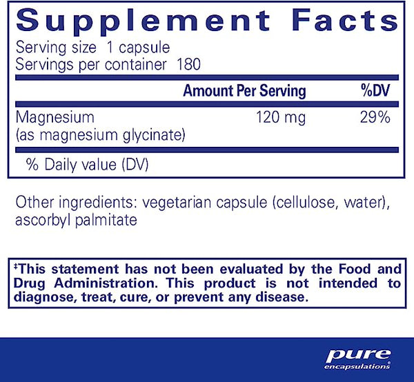 Magnesium Glycinate (180 Capsules)