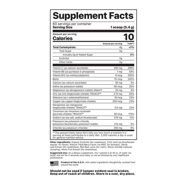 Electrolyte Supreme Berry-Licious (60 servings/12.5oz)
