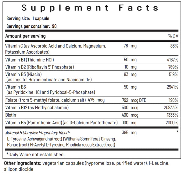 Adrenal B Complex "ABC" Formula (90 caps) by Mountain Peak Nutritionals