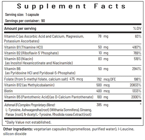 Adrenal B Complex "ABC" Formula (90 caps) by Mountain Peak Nutritionals