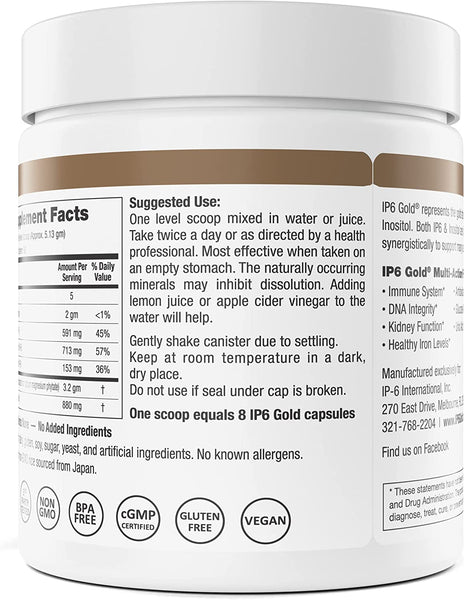 IP6 Gold Powder Unflavored (308gm) by IP6 Gold