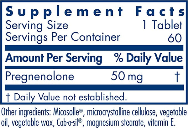 Pregnenolone 50mg (60 tabs)
