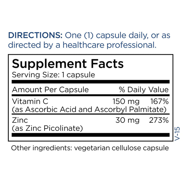 Zinc Picolinate 30mg (90 Caps) by Metabolic Maintenance