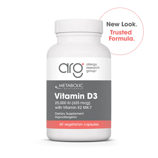 Vitamin D-3 25000 IU w/ K2 MK-7 (60 capsules) by Metabolic Maintenance