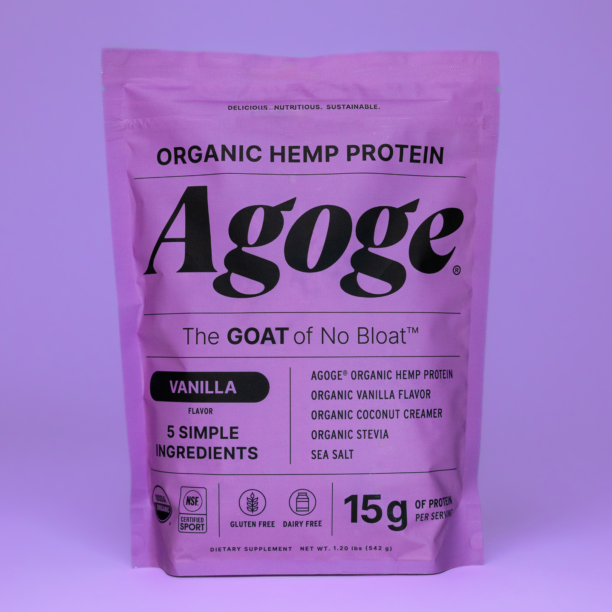 Agoge Hemp Protein Powder (Vanilla) (542grams)