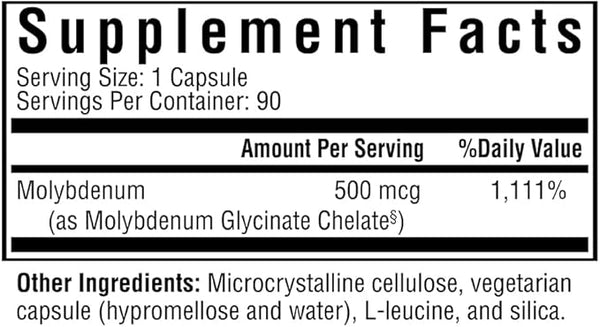 Molybdenum (90 veg caps) by Seeking health