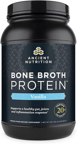 Bone Broth Protein Vanilla (Large)(40serv) by Ancient Nutrition