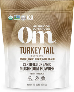 Turkey Tail Mushroom Superfood Powder by Om (200g)