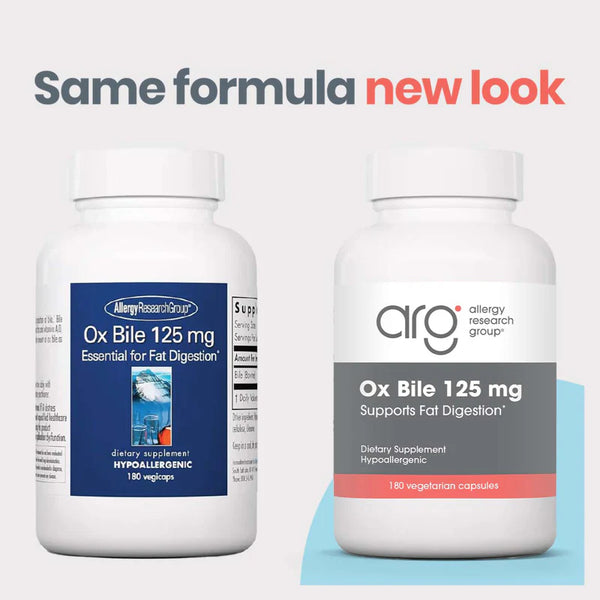 Ox Bile 125 mg (180 veg caps) by Allergy Research Group
