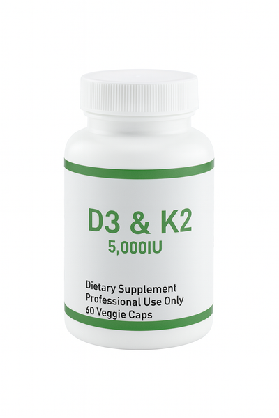 Vitamin D3 & K2 5,000IU (60 caps)(Formerly Vit D 5,000) by Chambers Supplements