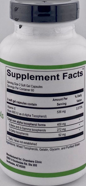 Full Spectrum Vitamin E Mixed Tocopherols (120 soft gels)