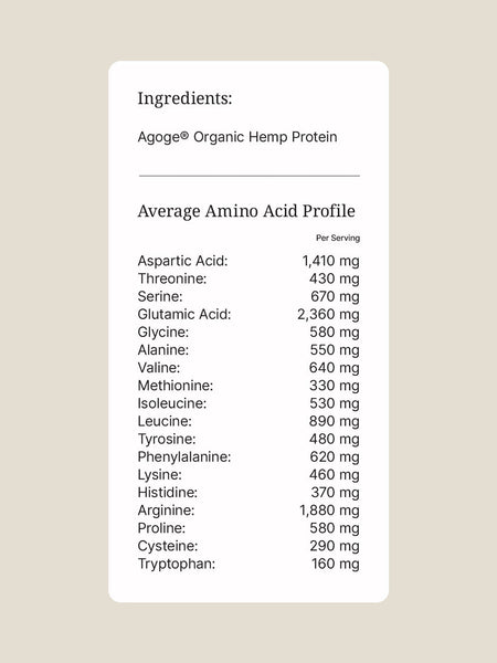 Agoge Hemp Protein Powder (Unflavored) (476 g)