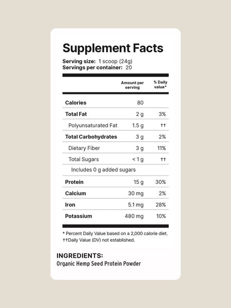 Agoge Hemp Protein Powder (Unflavored) (476 g)