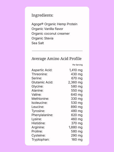 Agoge Hemp Protein Powder (Vanilla) (542grams)