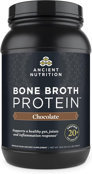 Bone Broth Protein Chocolate (Large)(40serv) by Ancient Nutrition