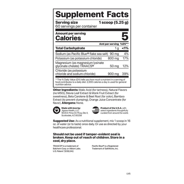 Potassium Cocktail® - Orange (60 serving Jar/11.11oz)