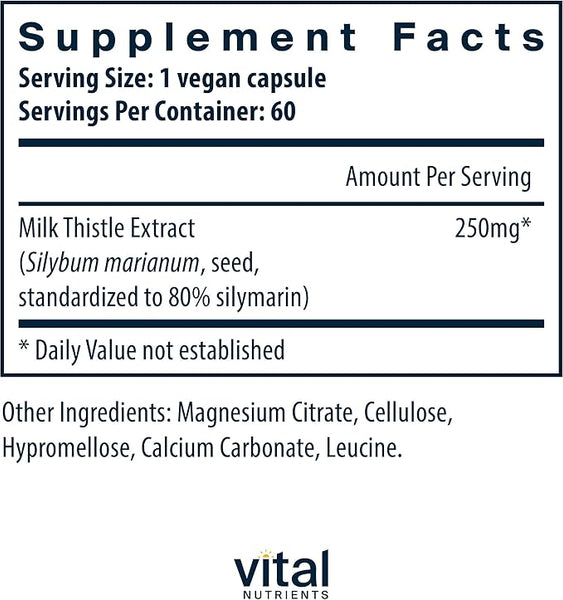 Milk Thistle Extract (60 vegan caps) by Vital nutrients