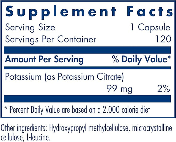 Potassium Citrate (120 capsules)