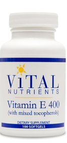 Vitamin E 400IU Mixed by Vital Nutrients 100 softgels