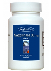 Nattokinase 36 mg NSK-SD® by Allergy Reseach Group 90 Softgels Capsules