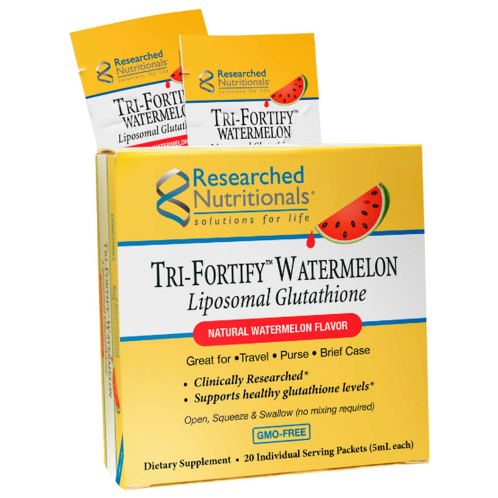 Tri-Fortify Watermelon Liposomal Glutathione by Researched Nutritionals Chambers Supplements Tri-Fortify Watermelon Liposomal Glutathione by Researched Nutritionals Chambers Supplements